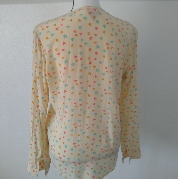 MAISON SCOTCH 100% Silk Western beaded Blouse Womens size S - Picture 9 of 10